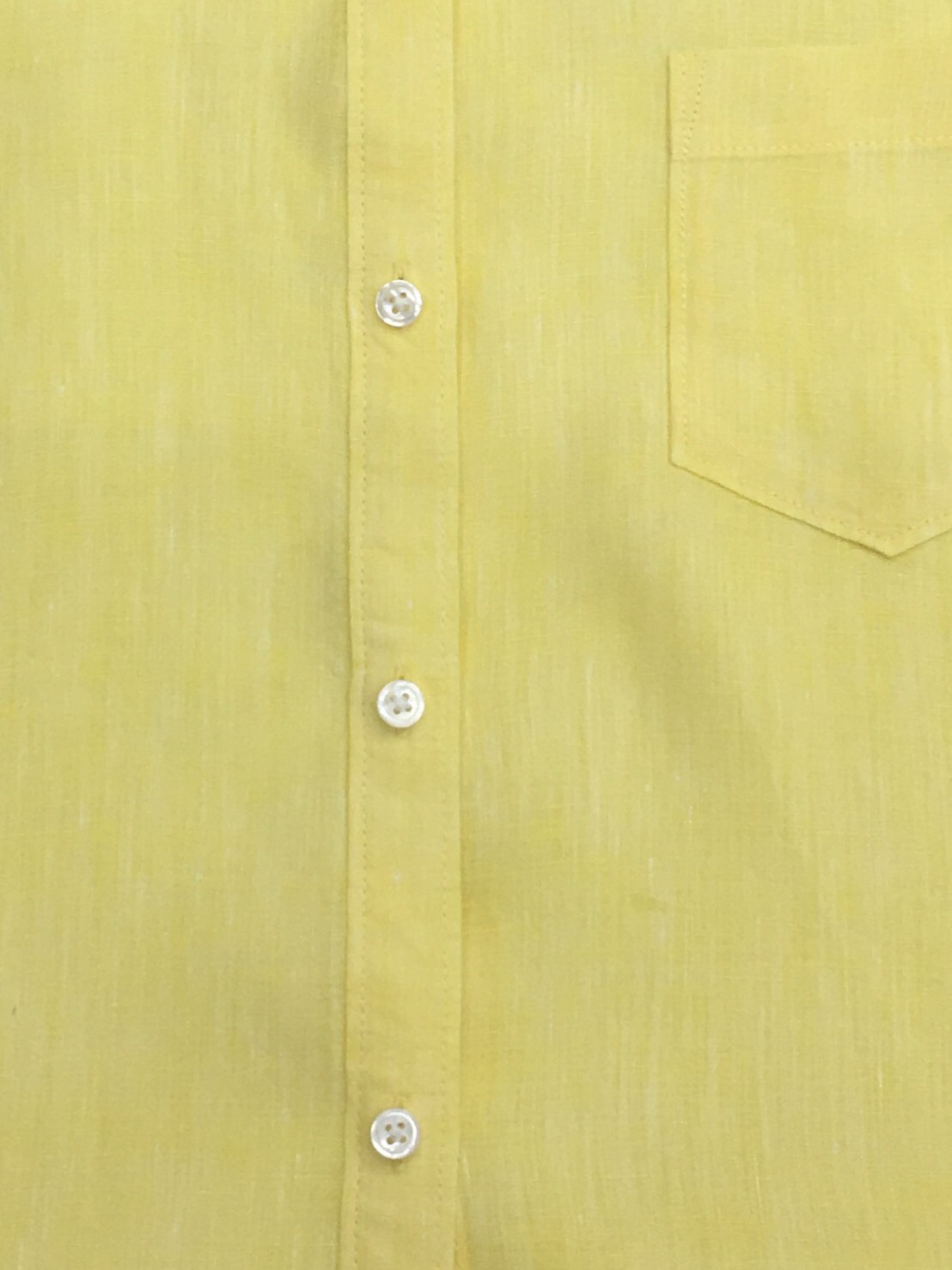 麻１００％黄色いシャツの食べこぼし|愛知洗い人｜愛知県染み抜きのできるクリーニング店紹介サイト