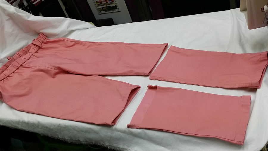 思い切って丈をカット♪　からの～　ベルトループ作り♪|愛知洗い人｜愛知県染み抜きのできるクリーニング店紹介サイト