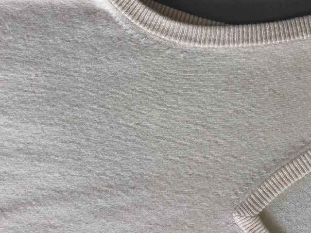 カフェオレの染み　カシミヤ混紡ベスト　あま市K様|愛知洗い人｜愛知県染み抜きのできるクリーニング店紹介サイト