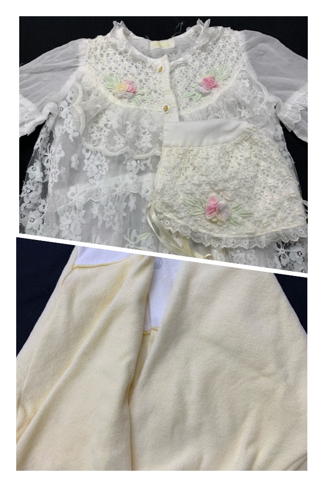 思いれのあるベビードレス、黄ばみシミ抜き|愛知洗い人｜愛知県染み抜きのできるクリーニング店紹介サイト