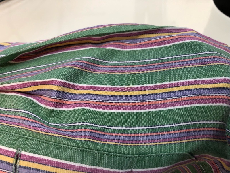 五輪カラーの様なシャツに付いた花粉|愛知洗い人｜愛知県染み抜きのできるクリーニング店紹介サイト